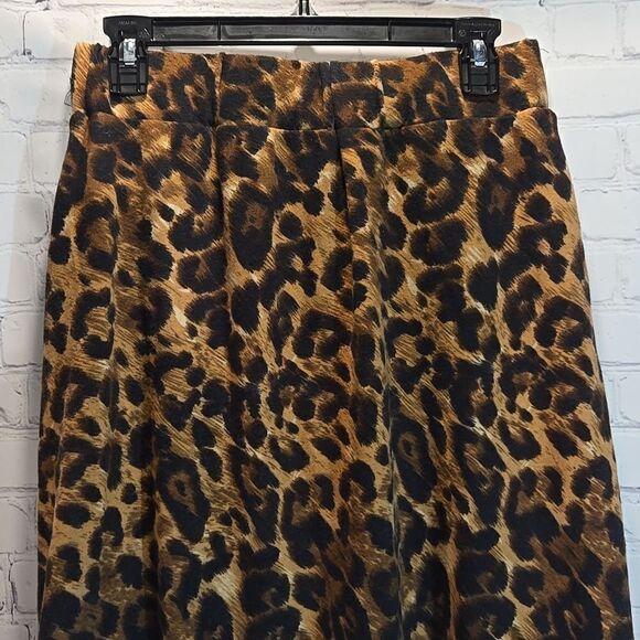 Robert Louis leopard print midi skirt size L - Picture 7 of 10